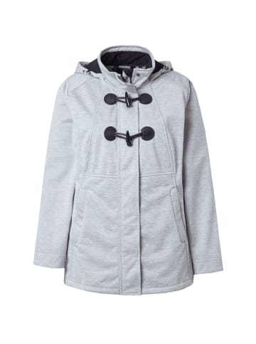 Ulla Popken Softshelljacke in hellgrau mélange