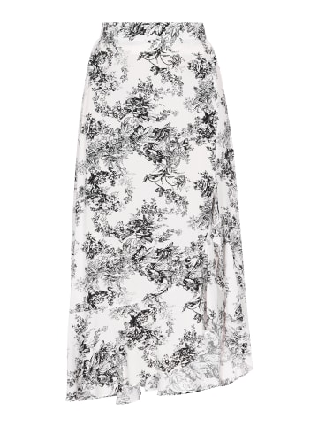 Usha Women Skirt in white black