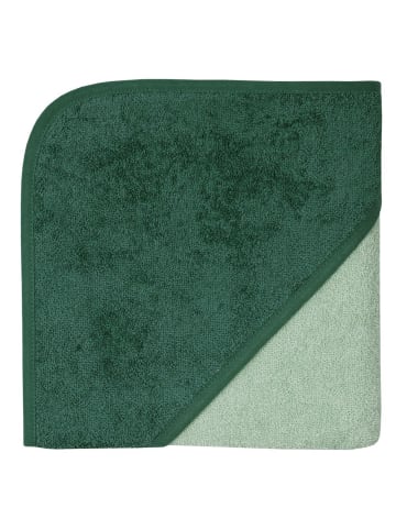 Wörner Kapuzenbadetuch 80 x 80 cm - Uni Piniengrün Hellolivgrün in gruen