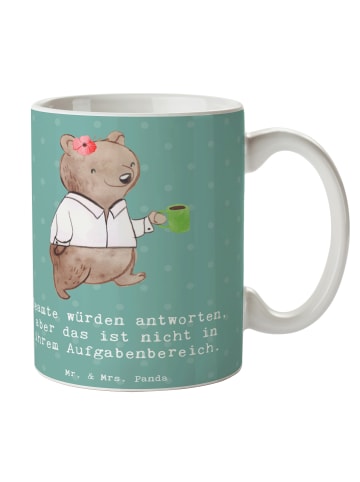 Mr. & Mrs. Panda Tasse Beamtin Humor mit Spruch in Meeresbrise