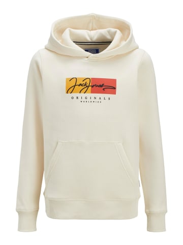 JACK & JONES Junior Kapuzenpullover in Antique White