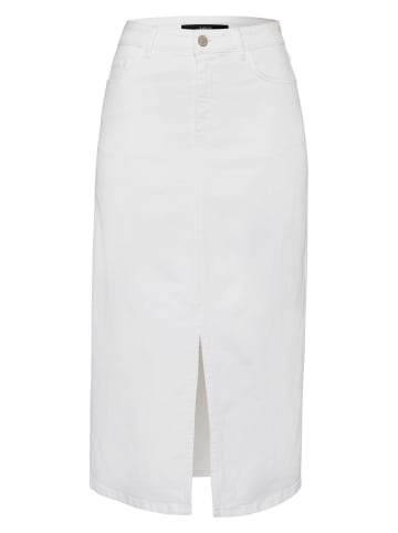 Zero  Jeansrock Midi Länge in White Denim