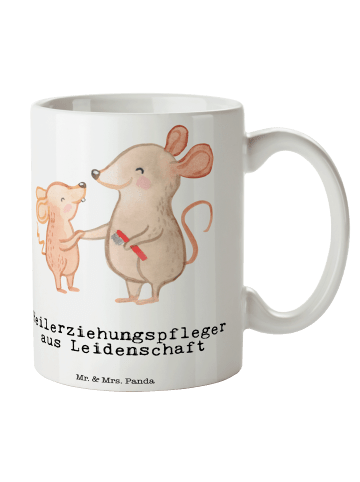 Mr. & Mrs. Panda Tasse Heilerziehungspfleger Leidenschaft mit Sp... in Weiß