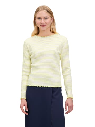 CARTOON Langarm-Shirt mit Kragen in Cream/Yellow