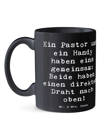 Mr. & Mrs. Panda Pott Spruch Pastor Verbindung mit Spruch in Schwarz
