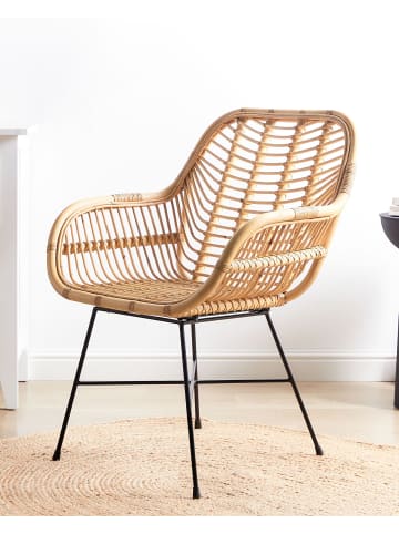 Beliani Esszimmerstuhl CANORA in Braun/Schwarz - (W) 64 x (H) 89 x (L) 51 cm