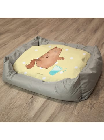 Mr. & Mrs. Panda Katzenkorb Katze Wasserglas ohne Spruch in Gelb Pastell