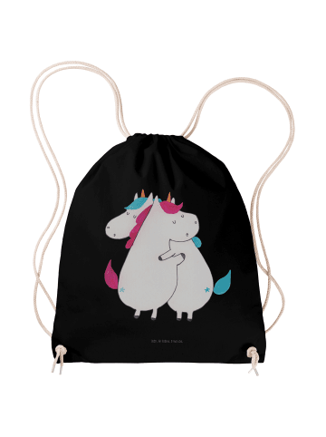 Mr. & Mrs. Panda Säckchen Einhörner Umarmen ohne Spruch in Schwarz