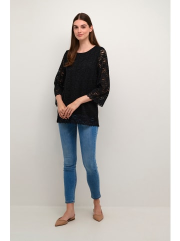 Cream Kurzarm-Bluse CRFika in Pitch Black
