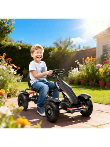 HOMCOM Gokart Tretauto Schwarz