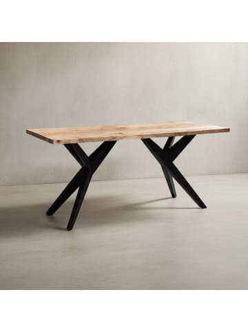 KADIMA DESIGN Esszimmertisch 180x90x76 cm Massivholz Metall Esstisch