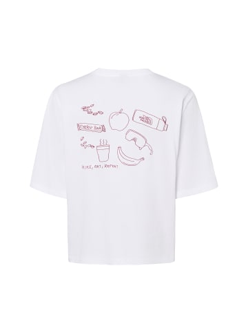 The North Face T-Shirt in weiß bordeaux - 0001