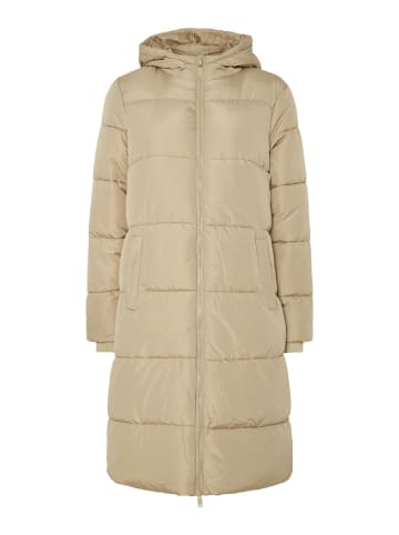 Pieces Wattierte Jacke in Silver Mink