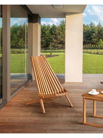 Beliani 2er-Set Gartenstuhl BELLANO in Braun