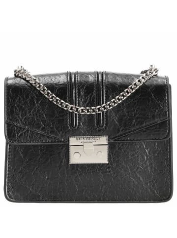 Seidenfelt Roros - Schultertasche 21 cm (gold) in glossy black