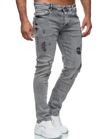 RESLAD Jeans Destroyed Stretch Denim in grau(2090)