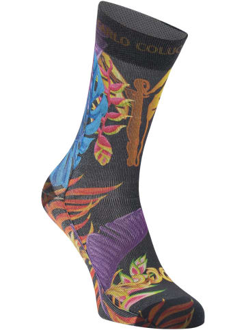 Carlo Colucci Businesssocken Curro in Schwarz / Mehrfarbig