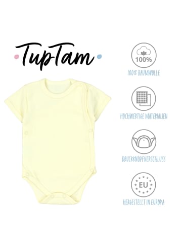 TupTam Baby Mädchen Kurzarm Wickelbody 5er Set in gelb/grün