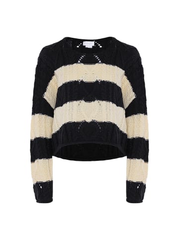 Blonda Damen Sweater in WOLLWEISS SCHWARZ