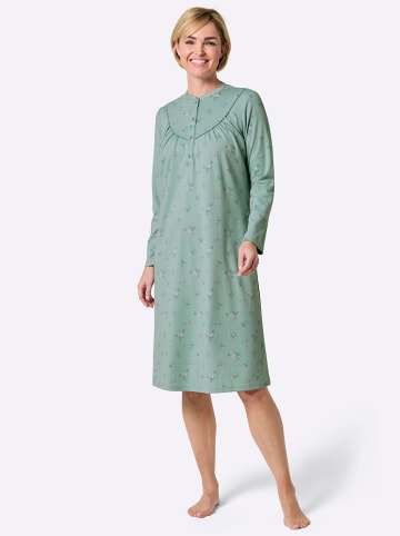 WITT WEIDEN Nachthemd in kalkmint-rosé-bedruckt