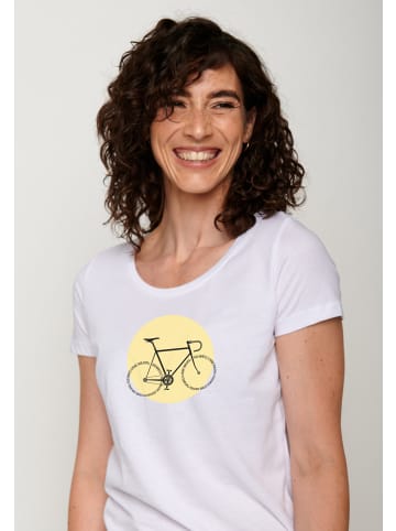 GreenBomb T-Shirt Bike Motto in Weiß