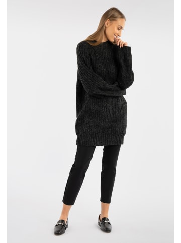 RISA Damen Oversize Strickpullover in Schwarz