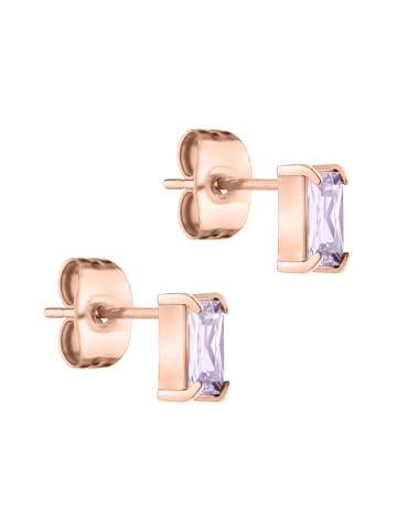 Tamaris Ohrringe Baguette in roségold
