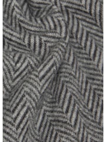 GOLDNER Flauschige 7/8-Hose, Fischgratmuster in grau / schwarz / gemustert