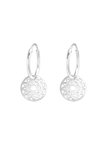 Alexander York Creolen CHARM-STERN in 925 Sterling Silber, 2-tlg. in silver