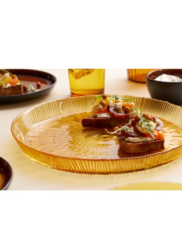 Bitz Servierteller rund Kusintha in Amber