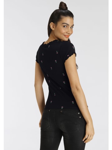 Kangaroos Kurzarmshirt in schwarz-bunt