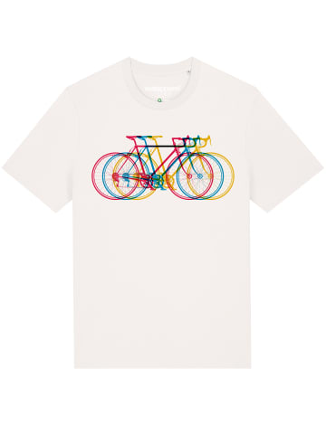 wat? Apparel T-Shirt Fahrräder in Off White