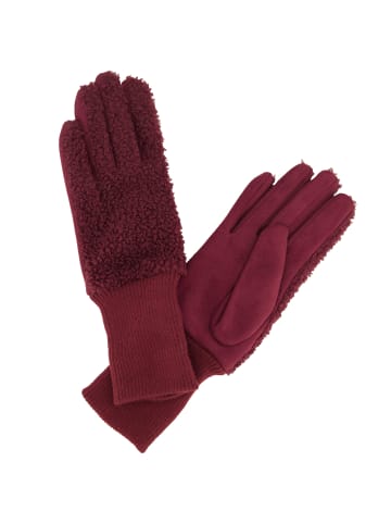 Ulla Popken Handschuhe & Mützen in dunkel weinrot