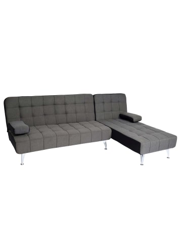 MCW Schlafsofa K22 Liegefläche links/rechts, Stoff/Textil dunkelgrau, schwarz