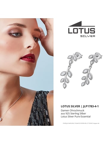 LOTUS silver Blätter Ohrringe 925 Sterling Silber Ohrstecker