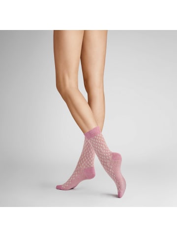 Hudson Socken Houndstooth Fashion in rose pink