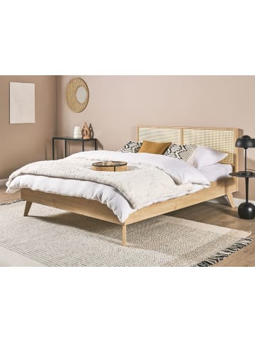 Beliani Doppelbett MONPAZIER in Braun - (W) 167 x (H) 99 x (L) 209 cm