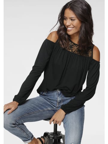 Laura Scott Langarmshirt in schwarz-eco