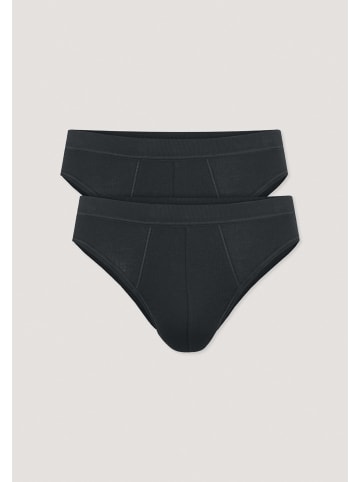 Hessnatur Slip Regular Cut 2er-Pack in schwarz