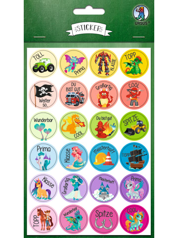 URSUS Sticker "MOTIVATION", sortiert, 96 Sticker, 24 Motive - ab 3 Jahren