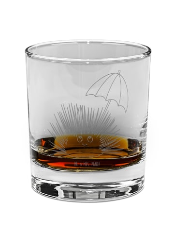 Mr. & Mrs. Panda Whiskey Glas Seeigel ohne Spruch in Transparent