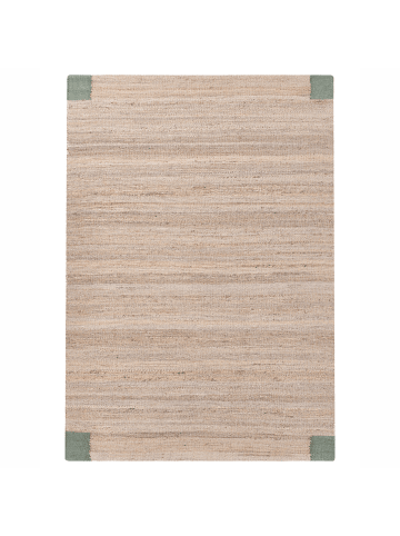 Beliani Kurzflor AMRAVATI in Beige/Grün - (W) 160 x (L) 230 cm