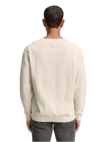 Tom Tailor Pullover STRUCTURED CREWNECK KNIT in Beige