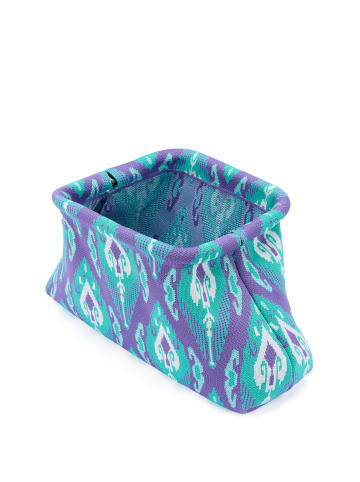 aleida Women Clutch in Blue Aqua