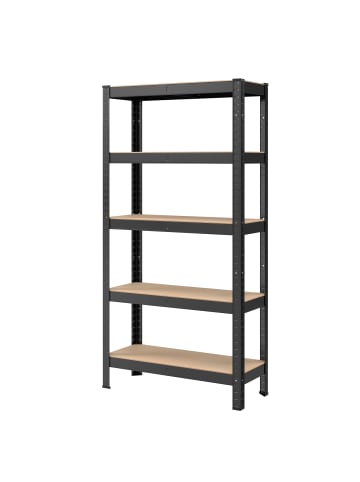 SONGMICS Schwerlastregal Cozory in schwarz - (B)75 x (H)150 x (T)30 cm