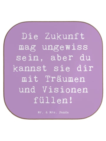 Mr. & Mrs. Panda Untersetzer Glas Spruch Zukunftsplanung Ungewis... in Lavendeltraum