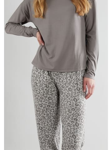 Tom Tailor Pyjama Victoria in grau-mittel-Allover