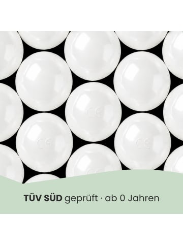 50x Bällebadbälle Mila 5,5 cm in weiss