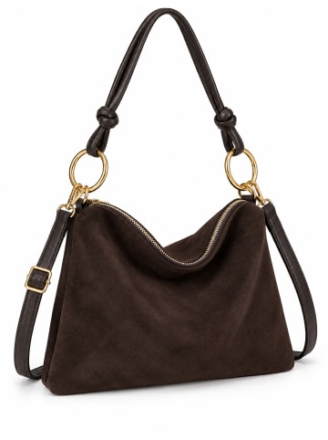 collezione alessandro Wildledertasche " Pellissimo " in dunkelbraun