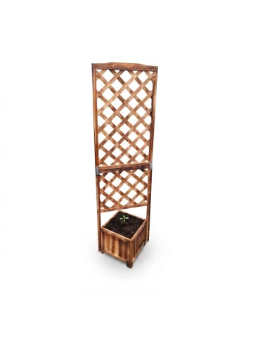 relaxdays Pflanzkasten-Rankgitter in Geflammt - (B)55 x (H)180 x (T)51 cm